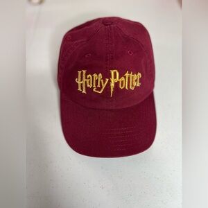 harry potter baseball hat Cap Burgundy Gold Embroidered Cotton One Size SnapBack